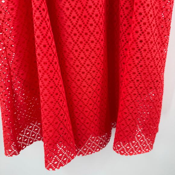 Swim Solutions Swim Dress Size 12 Bow Front Tummy Control Swimsuit Orange NWT - Picture 14 of 16